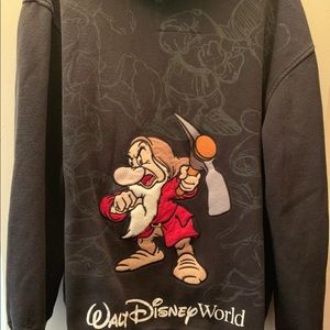 Disney Parks Zip up Grumpy Hoodie.